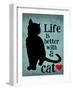 Life is Better with a Cat-Ginger Oliphant-Framed Art Print