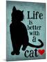 Life is Better with a Cat-Ginger Oliphant-Mounted Art Print