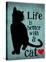 Life is Better with a Cat-Ginger Oliphant-Stretched Canvas