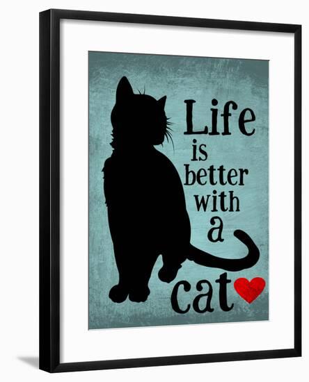 Life is Better with a Cat-Ginger Oliphant-Framed Art Print