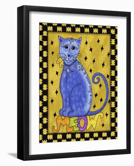 Life Is Better with a Cat-Tina Nichols-Framed Giclee Print