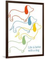 Life is Better With A Dog-Anna Quach-Framed Art Print