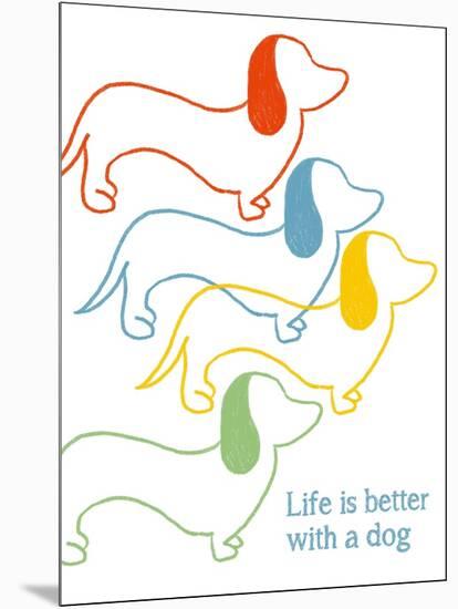 Life is Better With A Dog-Anna Quach-Mounted Art Print