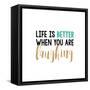 Life Is Better…-Bella Dos Santos-Framed Stretched Canvas
