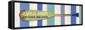 Life Is Betterat the Beach-Sam Appleman-Framed Stretched Canvas