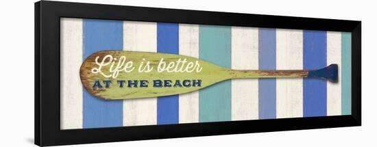 Life Is Betterat the Beach-Sam Appleman-Framed Art Print