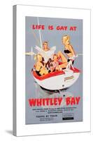 Life is Gay at Whitley Bay' - British Railways Poster-Laurence Fish-Stretched Canvas