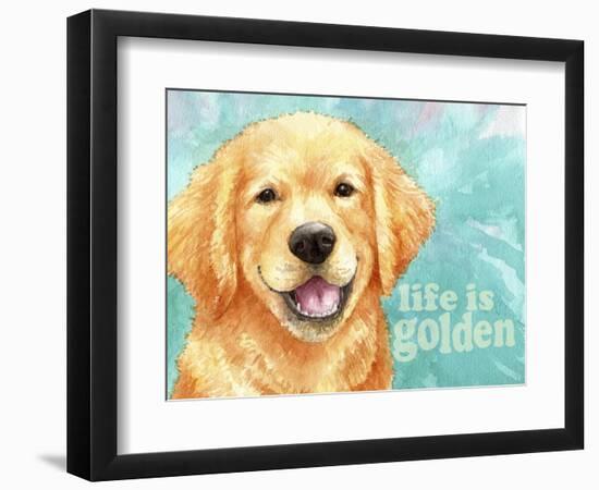 Life Is Golden Retriever-Melinda Hipsher-Framed Giclee Print