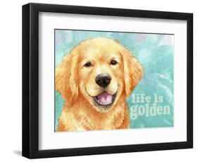 Life Is Golden Retriever-Melinda Hipsher-Framed Giclee Print