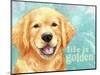 Life Is Golden Retriever-Melinda Hipsher-Mounted Giclee Print