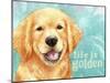Life Is Golden Retriever-Melinda Hipsher-Mounted Giclee Print