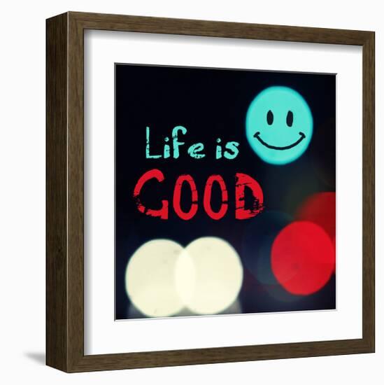 Life is good V-Irena Orlov-Framed Art Print