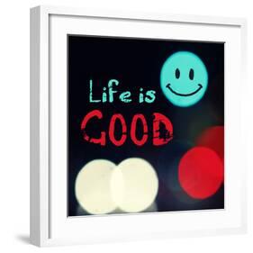 Life is good V-Irena Orlov-Framed Art Print