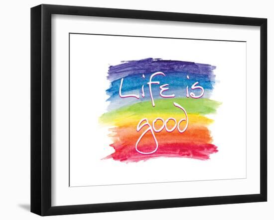 Life Is Good-SM Design-Framed Art Print