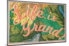 Life is Grand - 1882, Grand Canyon Map - The Mesozoic Terraces-null-Mounted Giclee Print