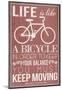 Life Is Like a Bicycle-null-Mounted Poster