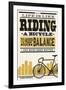 Life is Like Riding a Bicycle - Screenprint Style - Albert Einstein-Lantern Press-Framed Art Print