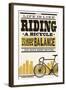 Life is Like Riding a Bicycle - Screenprint Style - Albert Einstein-Lantern Press-Framed Art Print