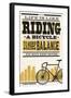 Life is Like Riding a Bicycle - Screenprint Style - Albert Einstein-Lantern Press-Framed Art Print