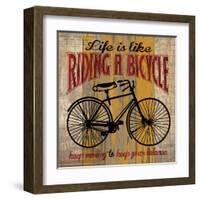 Life is Like Riding a Bicycle-Maria Donovan-Framed Art Print