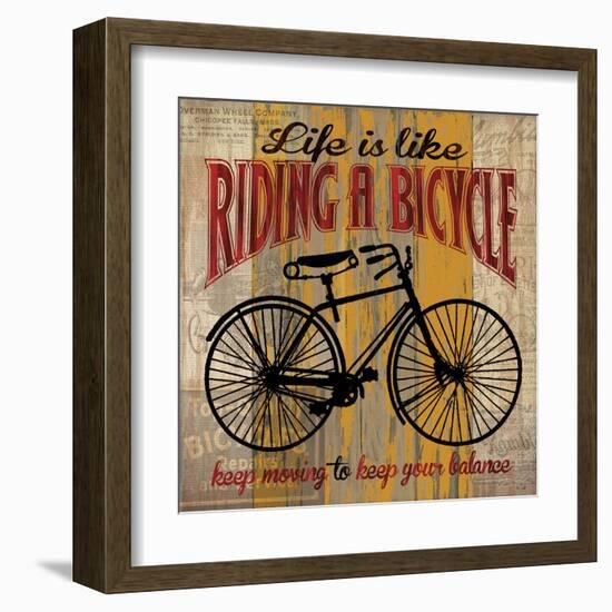 Life is Like Riding a Bicycle-Maria Donovan-Framed Art Print