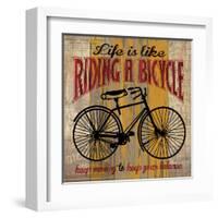 Life is Like Riding a Bicycle-Maria Donovan-Framed Art Print