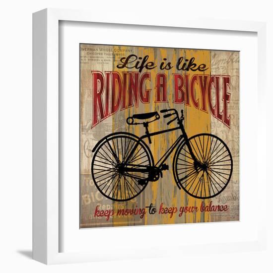 Life is Like Riding a Bicycle-Maria Donovan-Framed Art Print