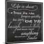 Life Is Short Chalk White-Lauren Gibbons-Mounted Premium Giclee Print