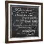 Life Is Short Chalk White-Lauren Gibbons-Framed Art Print