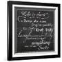 Life Is Short Chalk White-Lauren Gibbons-Framed Art Print