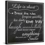 Life Is Short Chalk White-Lauren Gibbons-Stretched Canvas