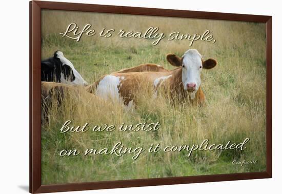 Life Is Simple-Cora Niele-Framed Giclee Print