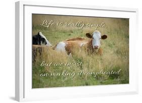 Life Is Simple-Cora Niele-Framed Giclee Print