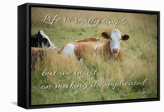 Life Is Simple-Cora Niele-Framed Stretched Canvas