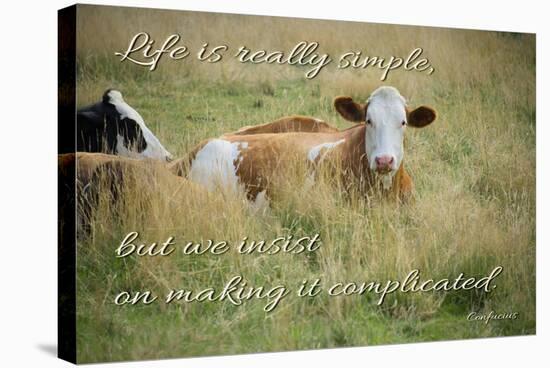 Life Is Simple-Cora Niele-Stretched Canvas