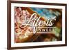 Life is Sweet - Rows of Candy Sentiment-Lantern Press-Framed Art Print