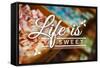 Life is Sweet - Rows of Candy Sentiment-Lantern Press-Framed Stretched Canvas