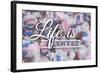 Life is Sweet - Taffy Collage Sentiment (#2)-Lantern Press-Framed Art Print