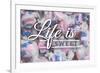 Life is Sweet - Taffy Collage Sentiment (#2)-Lantern Press-Framed Premium Giclee Print