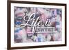 Life is Sweet - Taffy Collage Sentiment (#2)-Lantern Press-Framed Premium Giclee Print