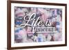 Life is Sweet - Taffy Collage Sentiment (#2)-Lantern Press-Framed Premium Giclee Print