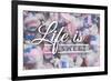 Life is Sweet - Taffy Collage Sentiment (#2)-Lantern Press-Framed Premium Giclee Print