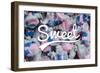 Life is Sweet - Taffy Collage Sentiment-Lantern Press-Framed Art Print