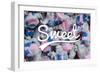 Life is Sweet - Taffy Collage Sentiment-Lantern Press-Framed Art Print