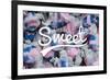 Life is Sweet - Taffy Collage Sentiment-Lantern Press-Framed Premium Giclee Print