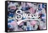 Life is Sweet - Taffy Collage Sentiment-Lantern Press-Framed Stretched Canvas