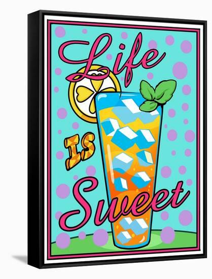 Life is Sweet-ALI Chris-Framed Stretched Canvas