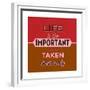 Life Is Too Important 1-Lorand Okos-Framed Premium Giclee Print