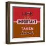 Life Is Too Important 1-Lorand Okos-Framed Art Print