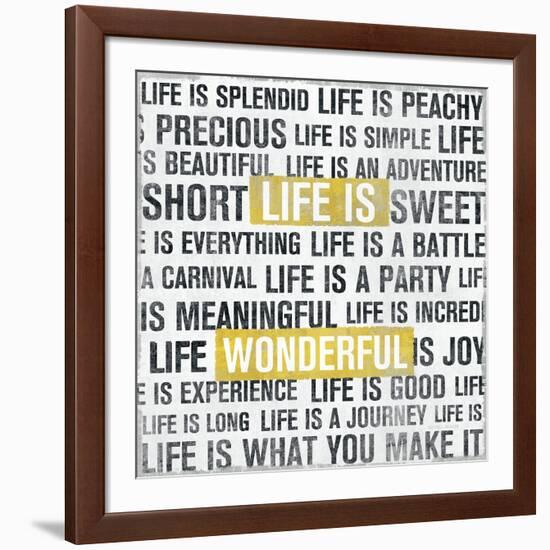 Life Is Yellow-Michael Mullan-Framed Art Print